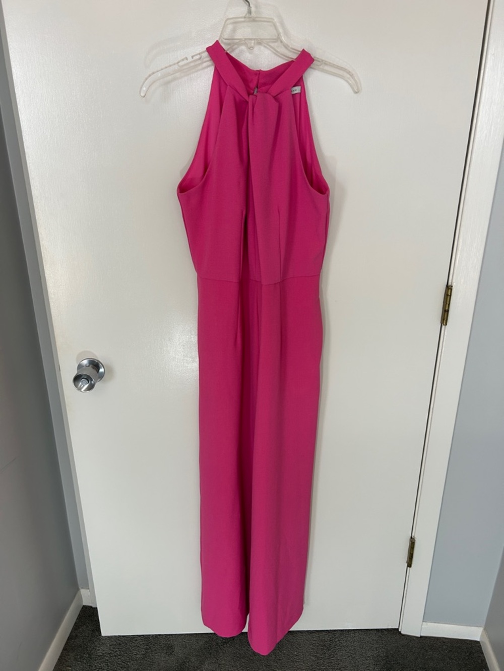 Julia Jordan Hot Barbie Pink Halter Neck Sleeveless Jumpsuit, Size 8 - Picture 4 of 7